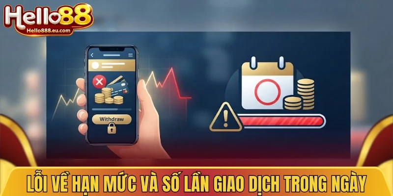 Hướng Dẫn Rút Tiền Hello88 Về Ngân Hàng An Toàn Chuẩn Xác 4 Lỗi về hạn mức và số lần giao dịch trong ngày