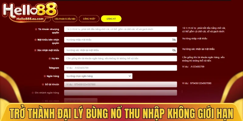 Trở thành đại lý bùng nổ thu nhập không giới hạn